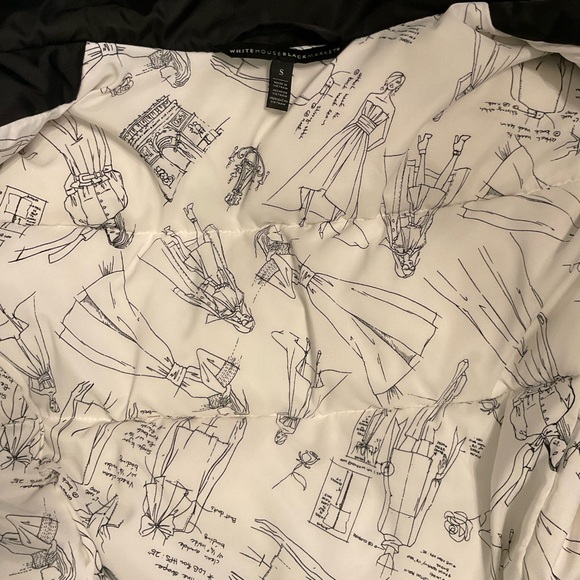 White House Black Market Puffer Coat~Velvet Accents~Small~Black~NWOT! - Picture 10 of 10